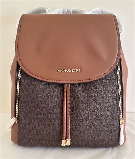 michael kors phoebe backpack|Michael Kors Phoebe Medium Zip Pocket Backpack Brown MK .